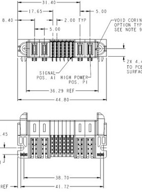 10127401-03H1510LF PwrBlade ULTRA HD connector with 4HP 30S