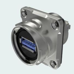 MRU-BF91-5000 USB连接器 Bayonet lock, USB 3.0, receptacle