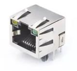 RJ45 黄绿双色LED灯JM37111-L1FF-4F 带屏蔽,DIP,黑色,150V,1.5A