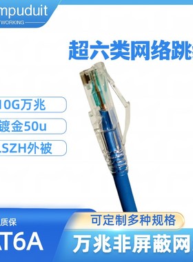 Compuduit超六类CAT6A非屏蔽网络跳线UTP LSZH LAN CABLE 50u镀金