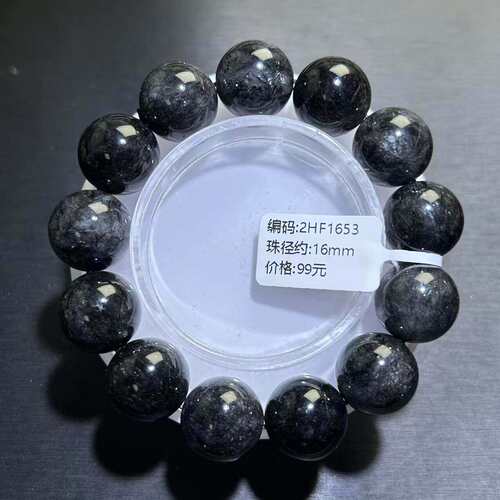 天然黑水晶黑发晶水晶手串满黑发丝顺发手链百搭黑闪灵水晶手串