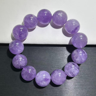 天然手串薰衣草紫水晶手串巴西紫兔毛手链百搭紫阿赛紫晶水晶珠串