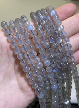 灰月光多圈手串月光石手链长石百搭蓝月光多圈小卡数月光石