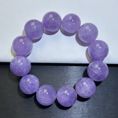 天然手串薰衣草紫水晶手串巴西紫兔毛手链百搭紫阿赛紫晶水晶珠串