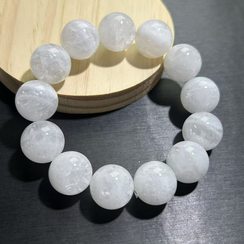 白幽灵水晶手串天然白水晶幽灵水晶手链白阿塞大卡男女款一物一拍