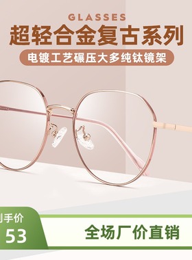 百世芬新款深圳金属眼镜框双色复古圆框眼镜架近视眼镜AC016