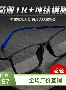 百世芬纯钛超轻TR精雕眼镜架全框弹性漆可配近视镜架8809X