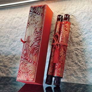 空白自己写婚书手写宣纸软卡A4手工卡纸硬卡中国风花团锦簇瀛海