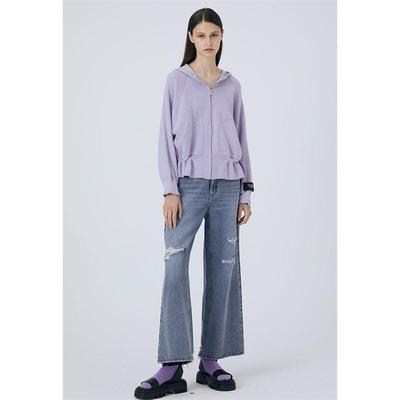 Basic House/百家好 时尚阔腿休闲牛仔裤 BJ484-HVDP521DIN