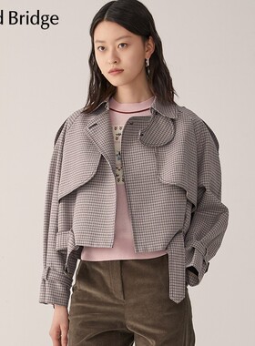 MindBridge秋短款格子韩版夹克潮流女少量MVCA621DMVCA621D-1380