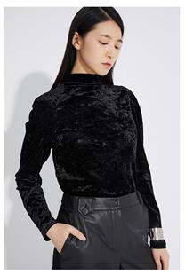 少量MUTS725A Mind t恤打底衫 丝绒显瘦长袖 398 Bridge秋冬女士修身