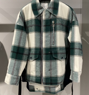 House 格纹大衣少量HUCA721A 百家好冬款 百搭女式 2780 时尚 Basic