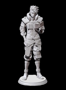 卡卡西Kakashi看书火影忍者5~28cm手办GK模玩树脂模型白模3D打印