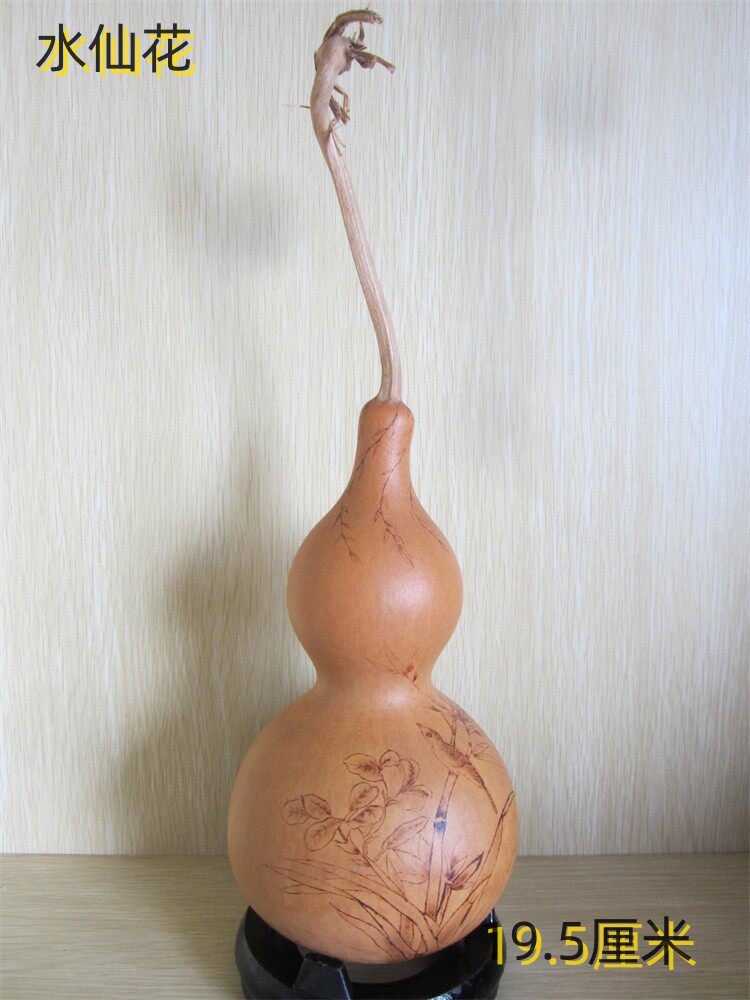 天然葫芦手工烙画花鸟图工艺 家居摆件现货