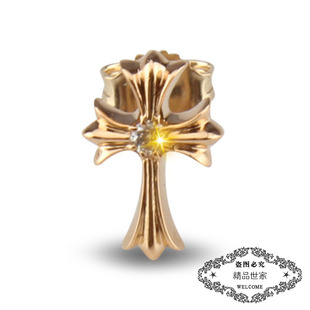 ROCK HEARTS黄金22K金耳钉黄金十字架黄金镀金耳钉网红同款