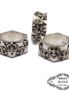 童军花五角星纯银尾戒网红同款