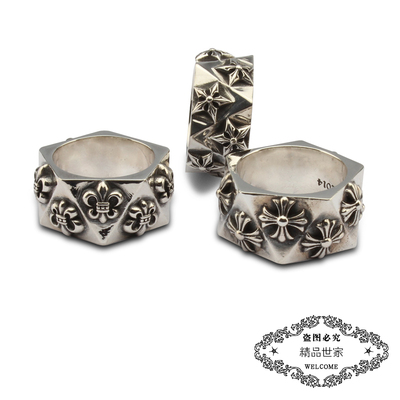 童军花五角星纯银尾戒网红同款