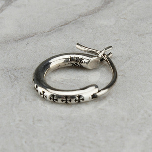 ROCK HEARTS耳钉十字架型 耳环周扬青同款S925银个性男女嘻哈风