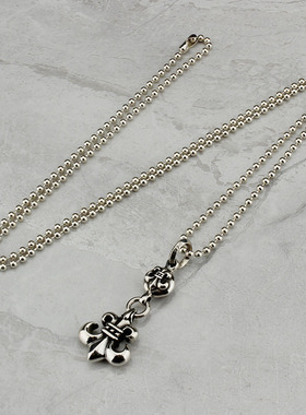 童军花暗黑雪梨同款纯银吊坠项链