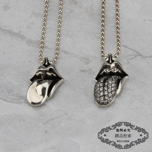 gd镶钻项链朋克风权志龙纯银吊坠