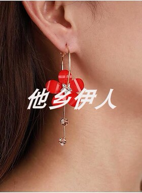 美国代购波西米亚亚克力花朵耳环