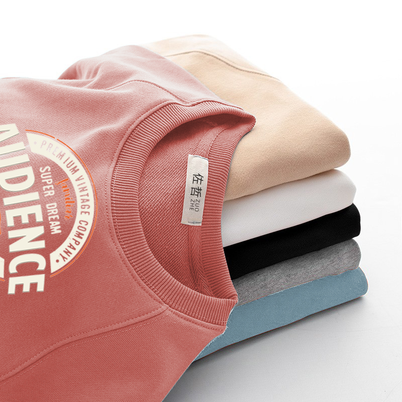 2025重磅纯棉圆领卫衣男士春秋套头长袖情侣外套休闲运动潮流男装