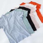 t恤衫 短袖 薄款 圆领体恤半截袖 简约日系夏季 纯棉打底衫 竹节棉男士