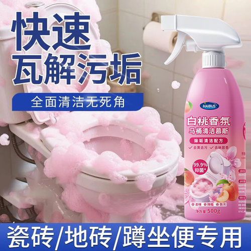 清洁慕斯除垢除臭清香型去污去黄洗厕所去异味强力留香马桶清洁剂