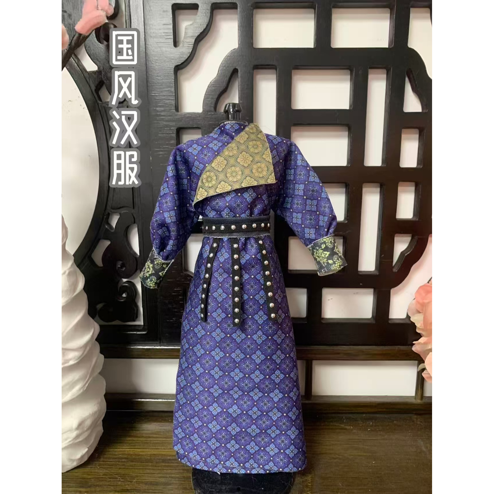 新款国风唐朝汉服男款传统服饰设计手工DIY材料包老师推荐