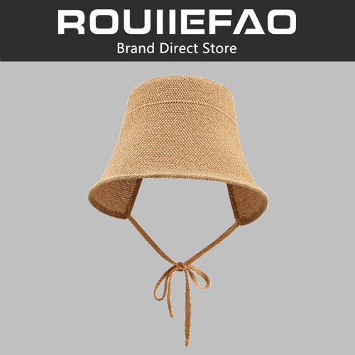 ROUIIEFAO草帽大帽檐可折叠