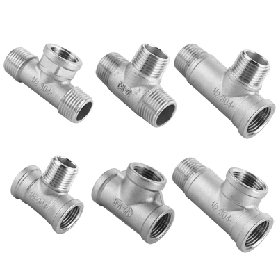 304不锈钢6分1寸三通管水