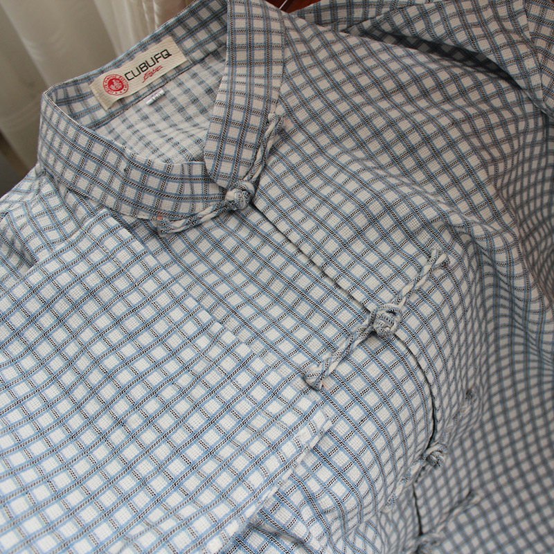 PLAID TANG COSTUME ORIGINAL NO SAME STYLE TAI CHI SUIT UNDERSHIRT PURE COTTON MENS TAI CHI SUIT UNDERSHIRT DOES NOT BALL AND DOES NOT FADE