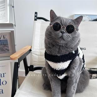 秋冬天狗狗猫咪衣服冬季保暖英美短蓝猫金银渐层小猫幼猫绒背心