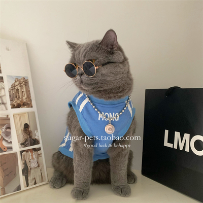 夏天狗狗衣服夏季薄款防掉毛小型犬比熊泰迪马尔济斯猫咪背心夏装