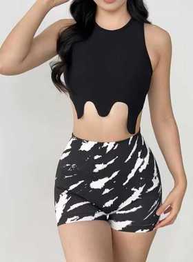 欧美复古不规则背心辣妹吊带背心春夏季内搭外穿短款美背欧美纯欲