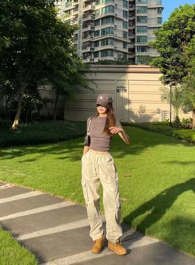 明星同款欧美性感紧身T恤棉ins潮洋气短款修身显瘦新款上衣短袖