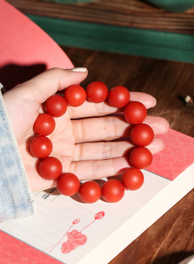 寻玉稀有震撼大颗粒南红手串