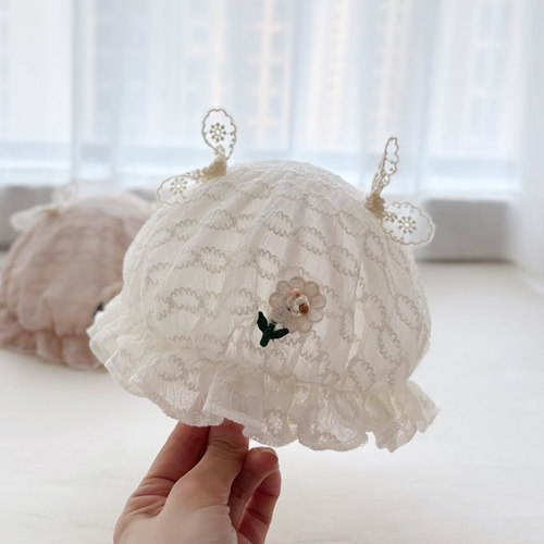 新生儿帽子春秋纯棉薄款渔夫帽