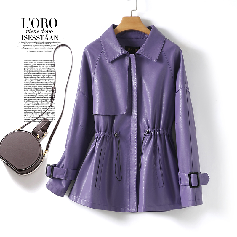 皮衣女常规款韩版收腰小个子真皮