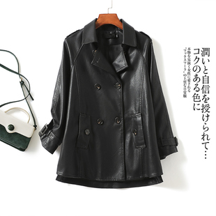 绵羊皮 大码 皮衣女黑色小个子减龄真皮外套女海宁2026春秋新品 韩版