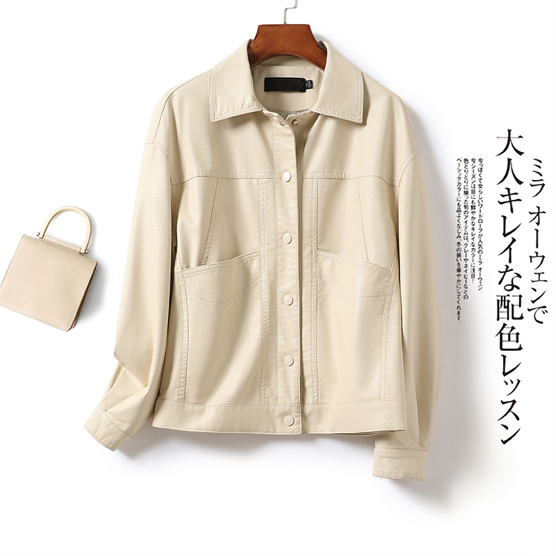 真皮皮衣短款休闲韩版小个子海宁