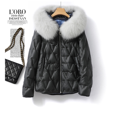 羽绒服女韩版狐狸毛领短款小个子