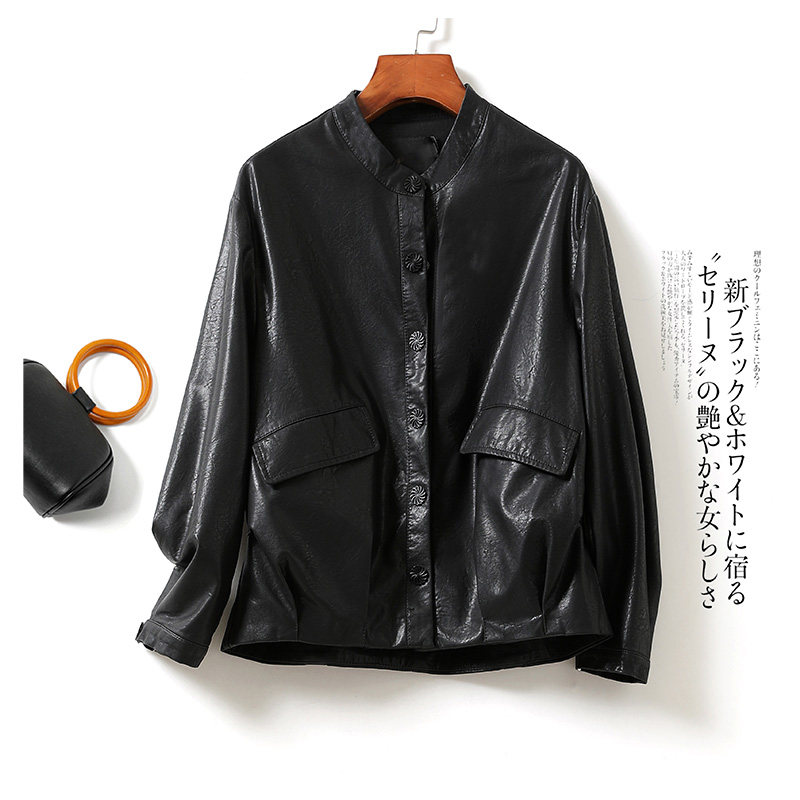 皮衣女短款黑色皮夹克小个子海宁真皮2025秋冬新品韩版外套绵羊皮