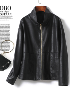 皮衣女外套韩版休闲黑色小个子皮夹克2025秋冬新款绵羊皮海宁真皮