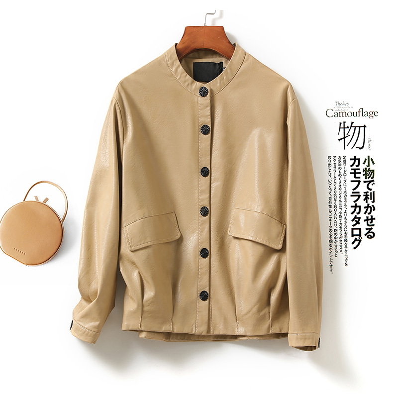 真皮皮衣短款韩版休闲海宁皮草