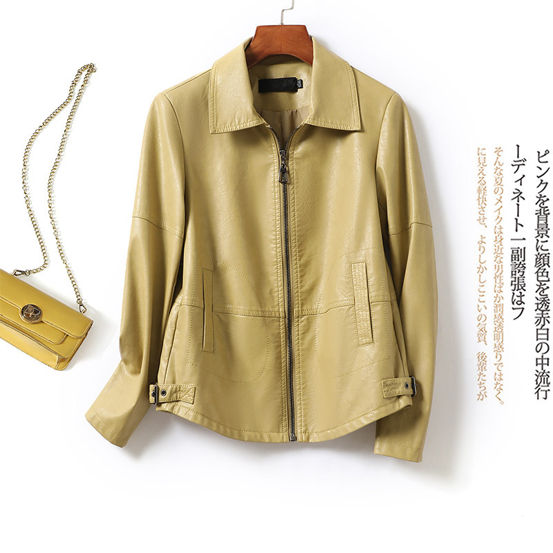 皮衣女外套短款翻领小个子女单皮海宁真皮2026新品韩版绵羊皮夹克