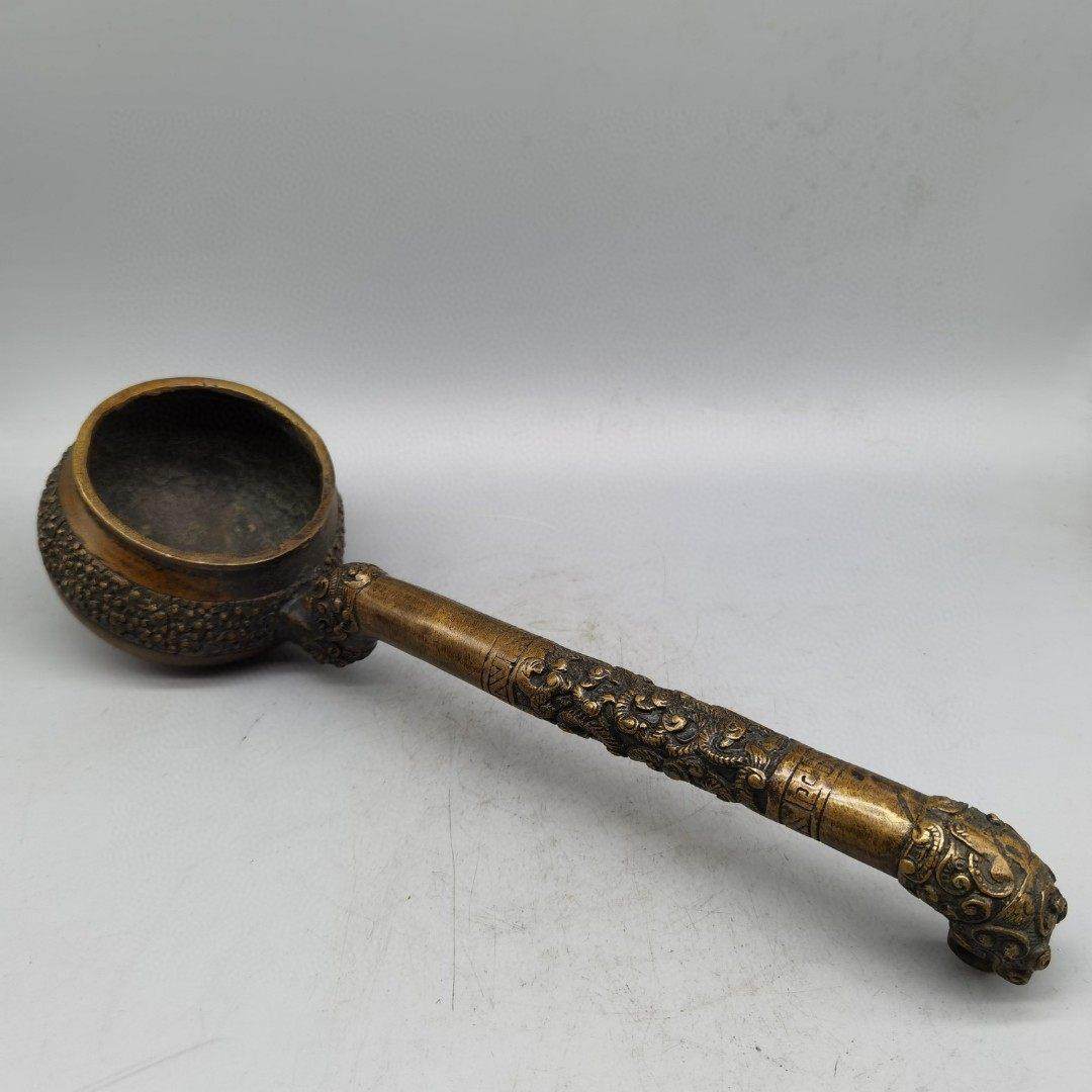 旧藏铜器古玩杂项黄铜工艺品汤勺中医文化方面摆设铜药勺摆件,家居饰品,装饰摆件,淘宝优惠券,粉丝福利购,淘宝优惠卷