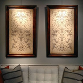 画装 原装 胡桃木做旧做裂板木雕刻木版 现货欧式 饰画 进口正版