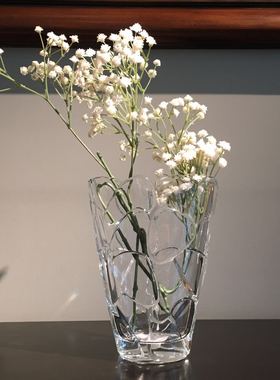 德国高档艺术风透明水晶花瓶