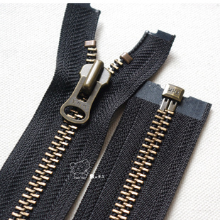 拉锁 皮衣羽绒棉服男装 60_80厘米 ykk8号青古铜金属单头开口拉链
